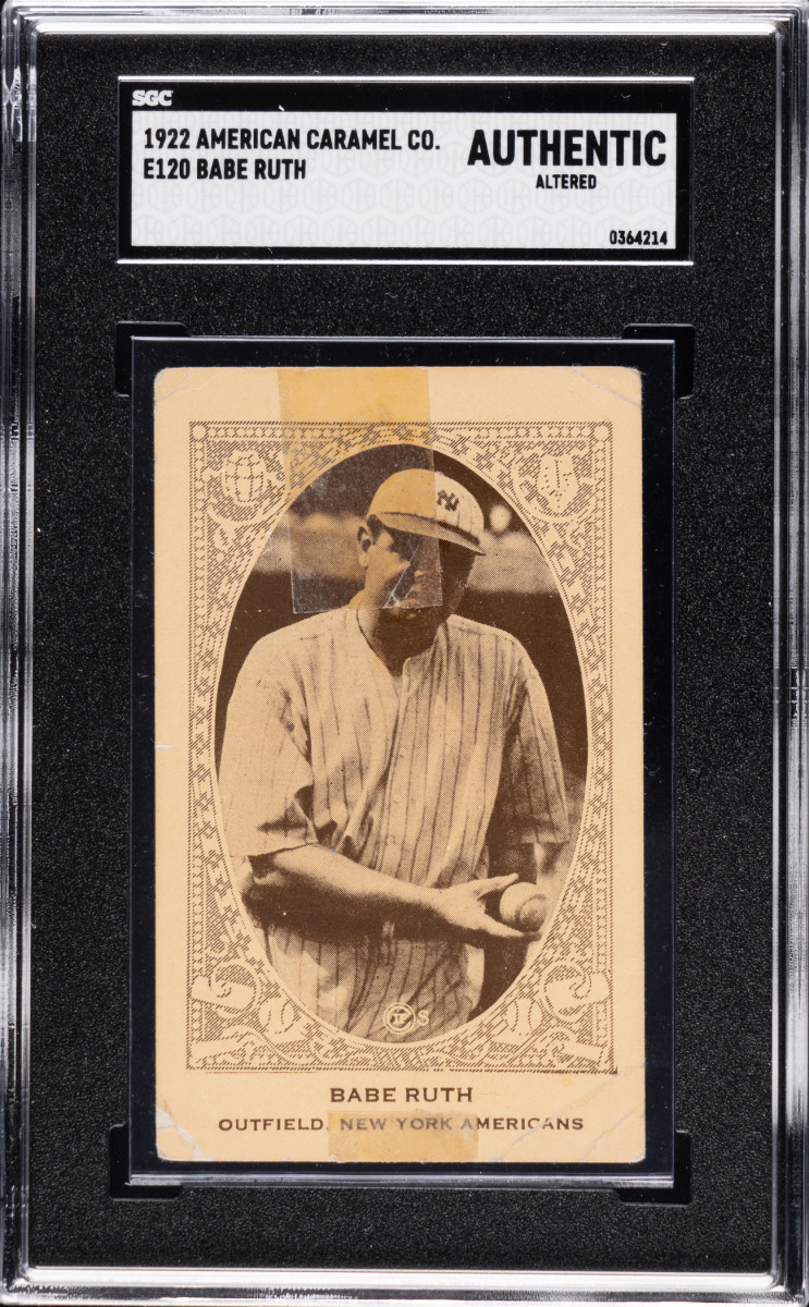 1922 E120 American Caramel Babe Ruth card.