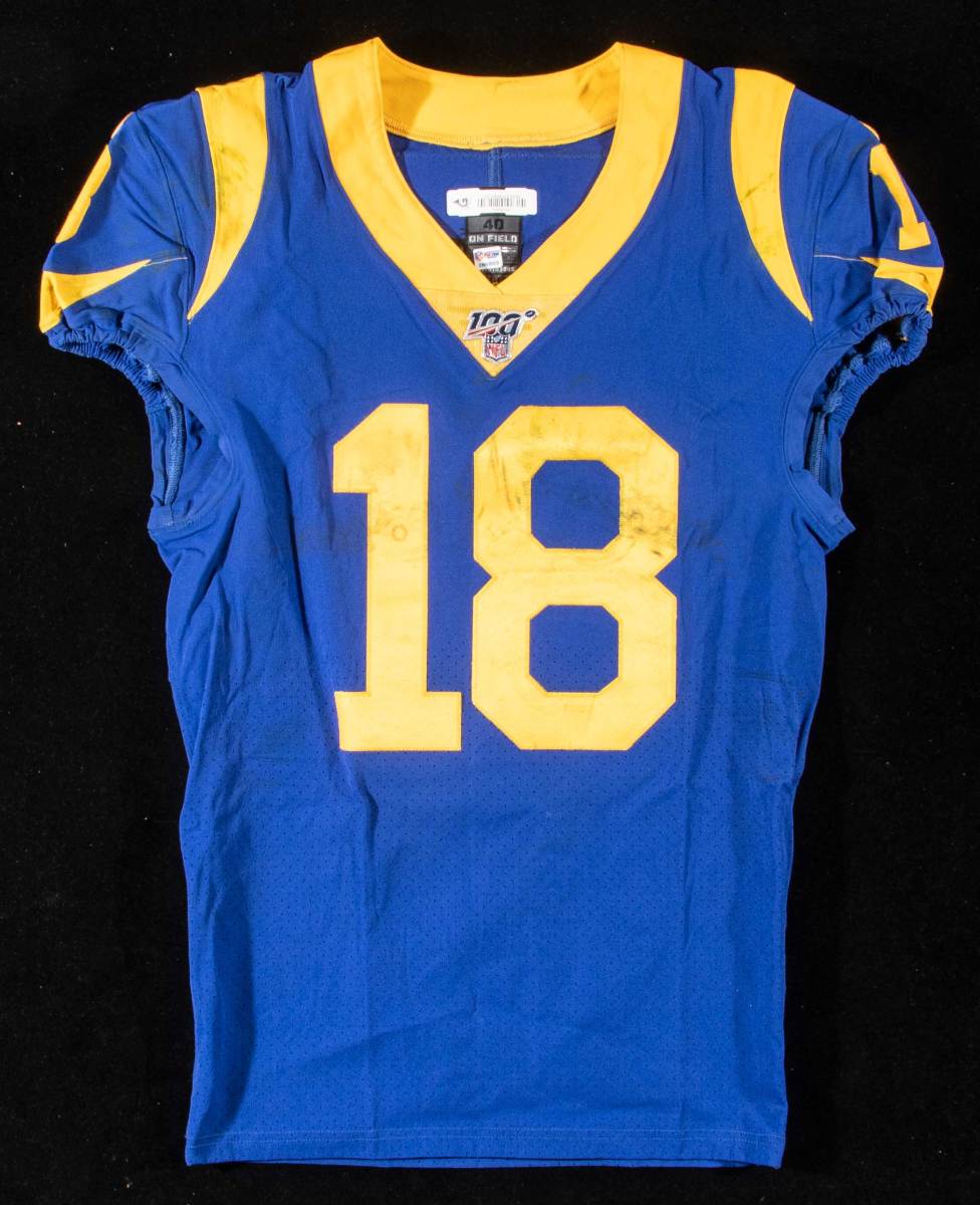 Sold at Auction: 10/22/2017 Cooper Kupp rookie season game worn Los Angeles  Rams jersey.