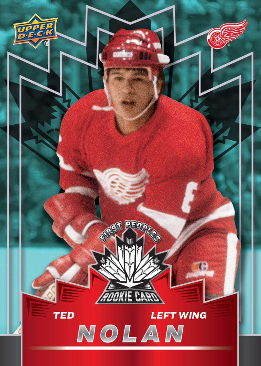 Upper Deck First Peoples rookie card of Ted Nolan.