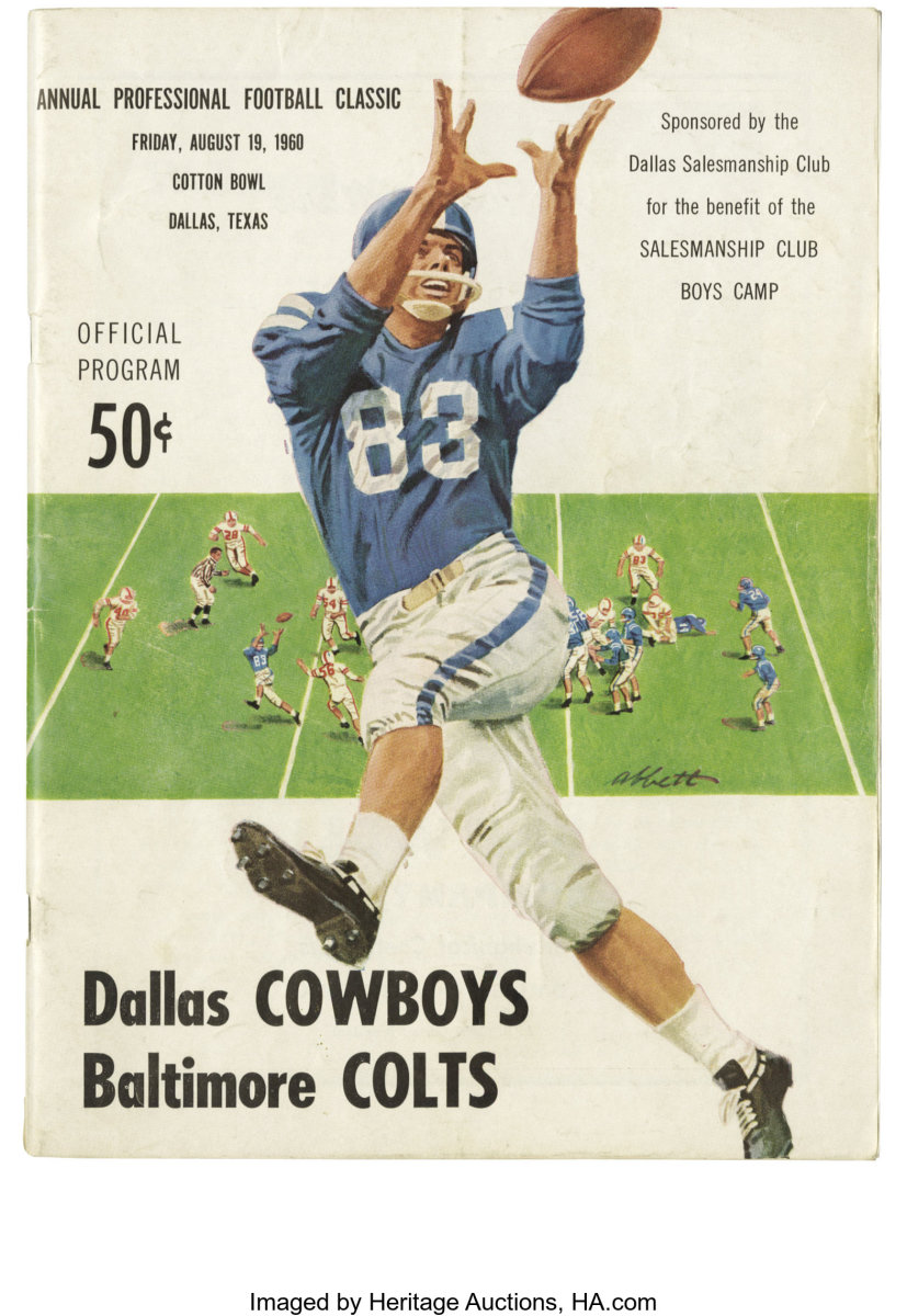 NFL Dallas Cowboys 1960 uniform original art – Heritage Sports Art