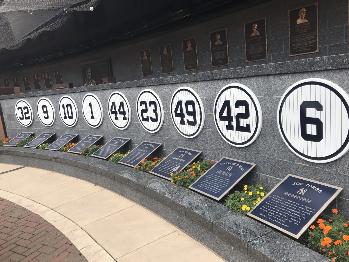Mariano Rivera has his number retired in Monument Park 