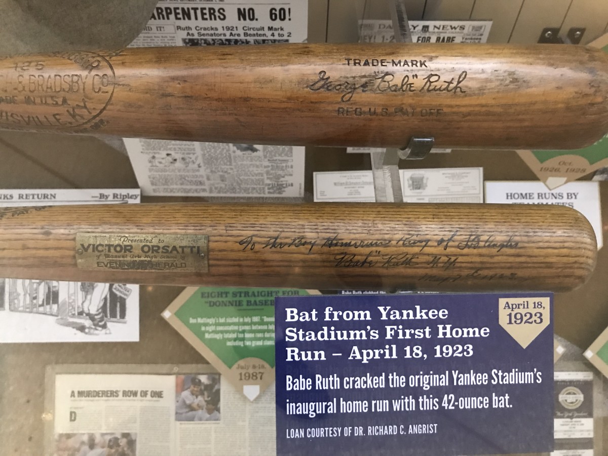 Babe Ruth Game Used Jersey Bat and Original Yankees Stadium 