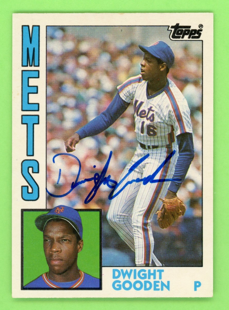 1985, Dwight (Doc) Gooden ,Autographed, Donruss Rookie Card (Vintage) Mets
