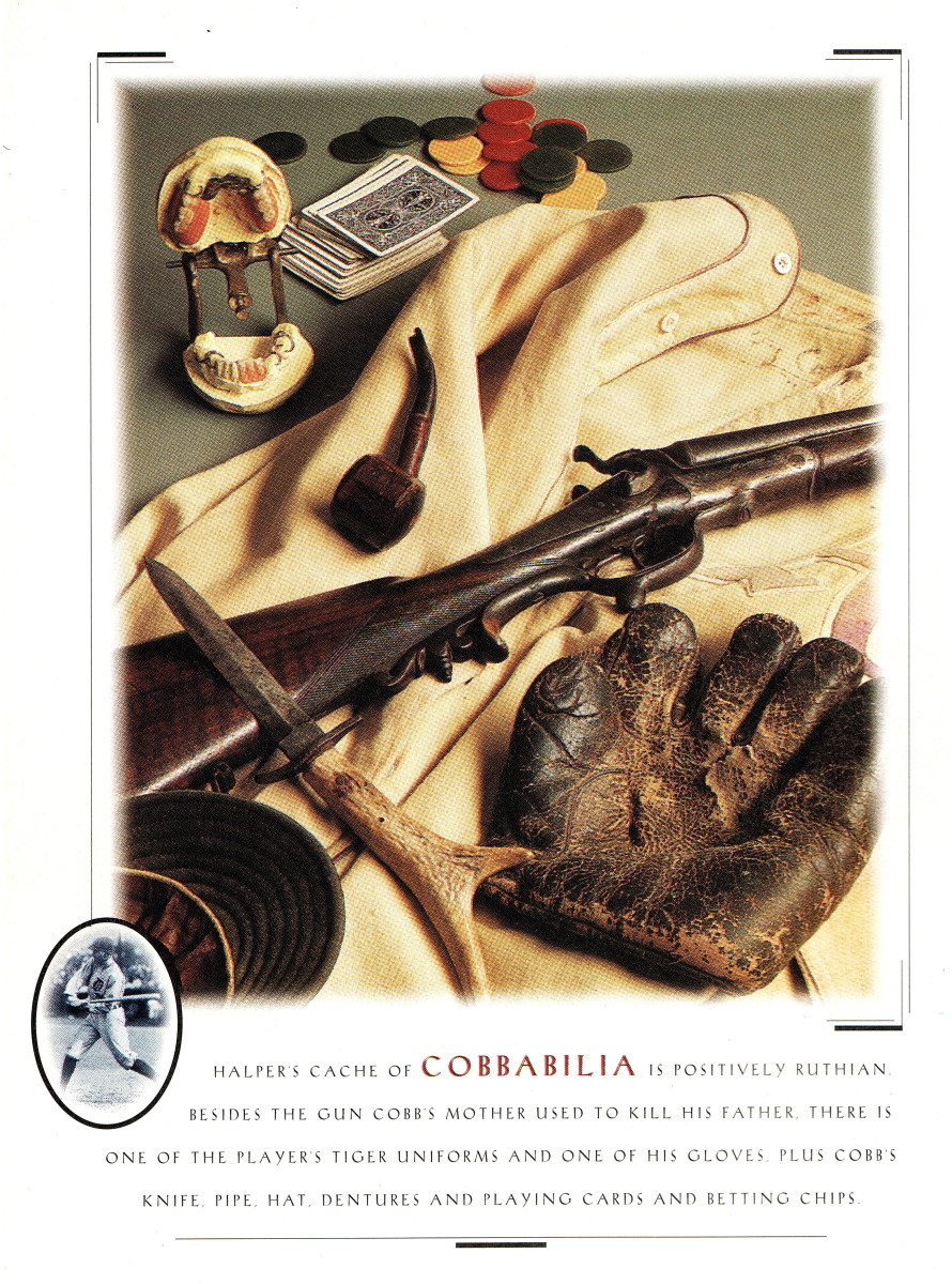 Photo of the Ty Cobb memorabilia sold by Al Stump to Barry Halper from a 1995 Sports Illustrated article.