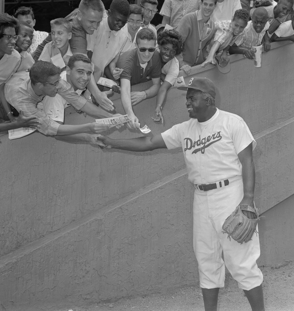Jackie Robinson 1955 Brooklyn Dodgers 3rd Base 11 x 14 Colorized Print