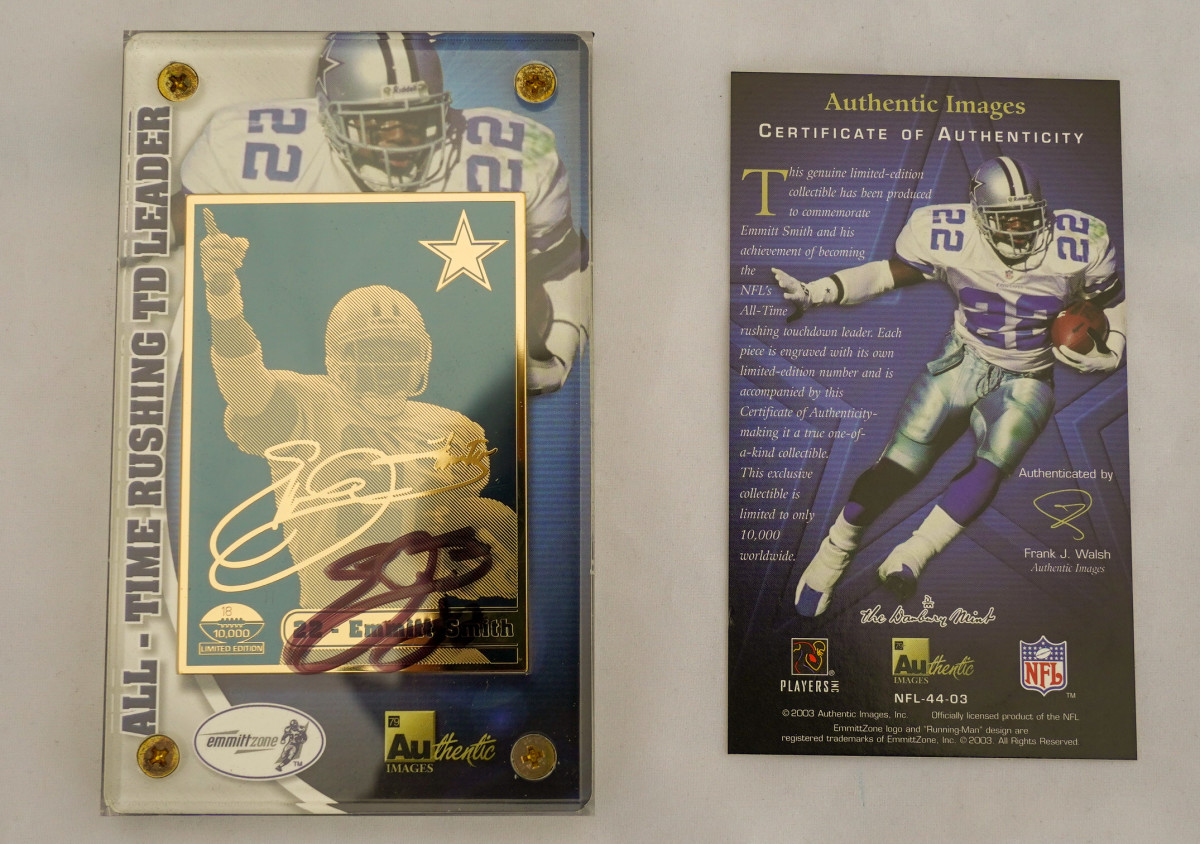 and Pro Football Hall of Famer Emmitt Smith Launch PROVA Group  Authentication for Sports Memorabilia on the Marketplace