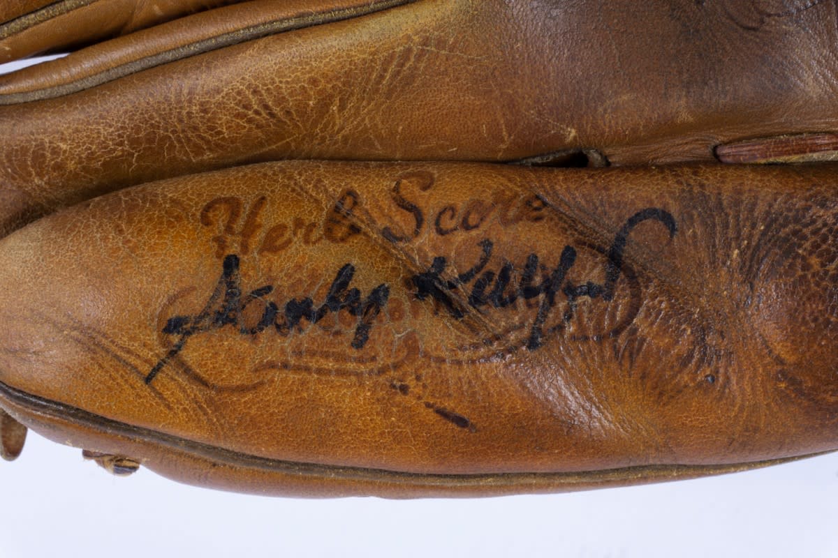 Lot Detail - 1961 Sandy Koufax Game Worn Professional Model Glove