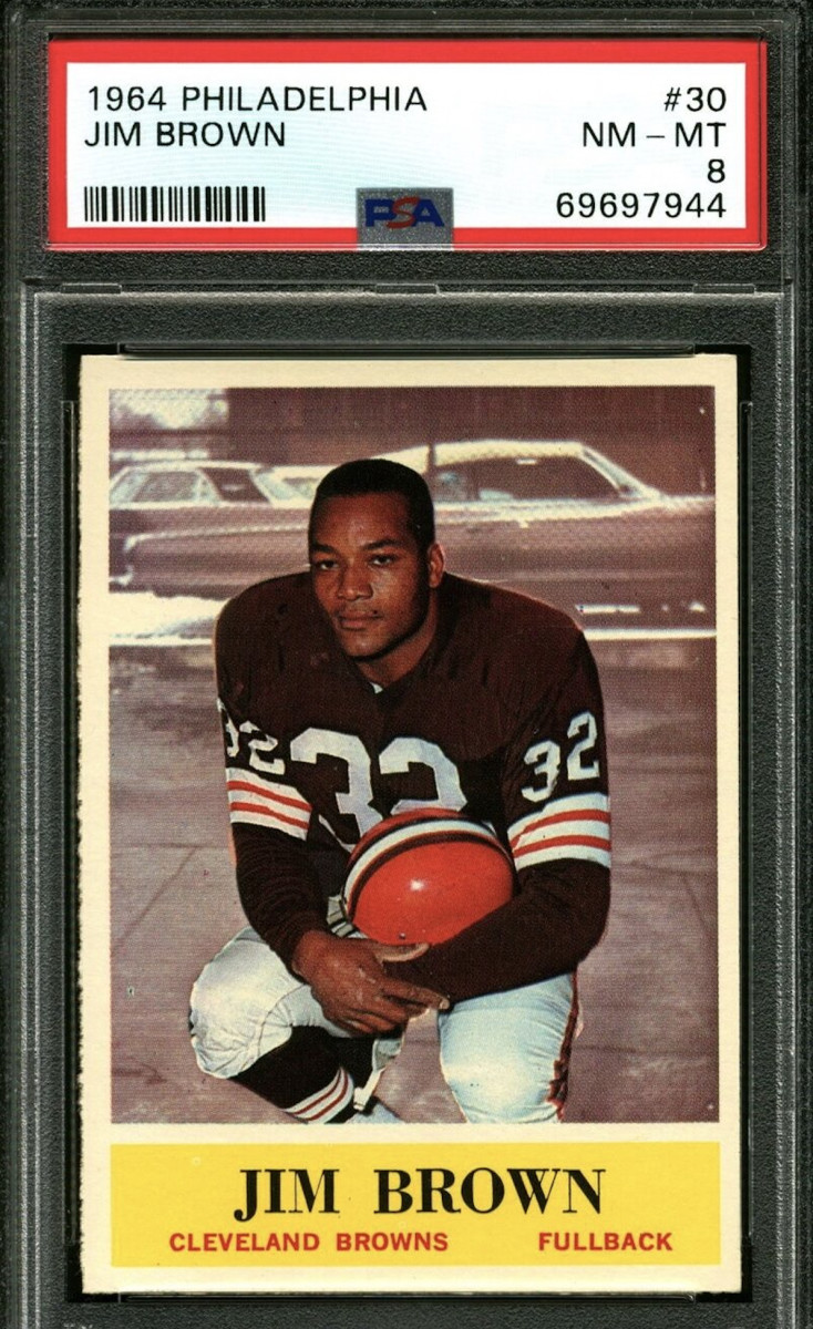 1961 National City Bank #2 Jim Brown Cleveland Browns Rare Card Sgc 2.5  Good+