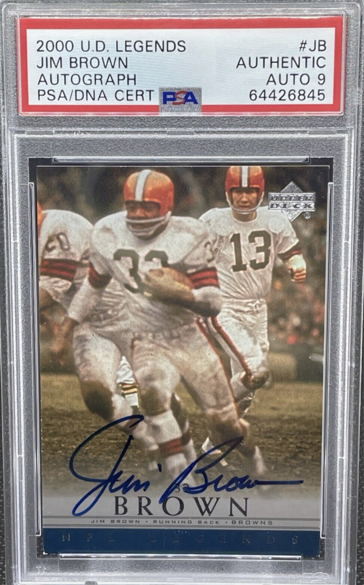 Jim Brown Signed Cleveland Browns LED Framed Mitchell and