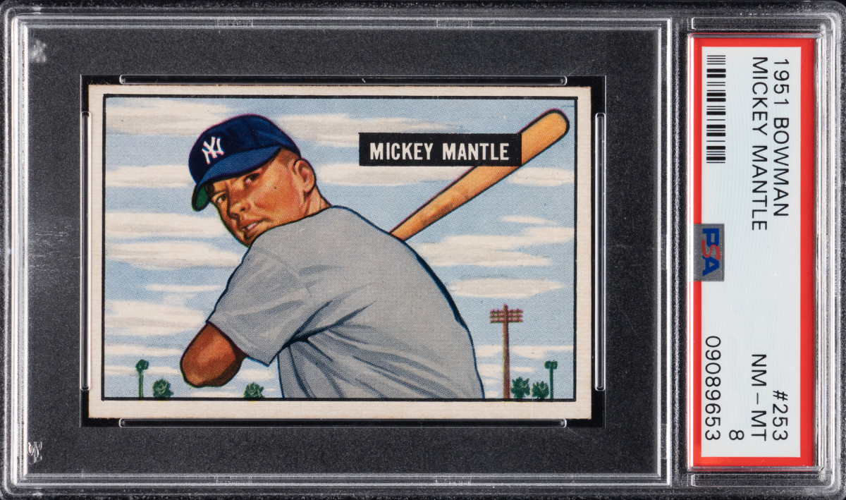 A 1951 Bowman Mickey Mantle Rookie Baseball Card No. 253 (PSA 3 VG)