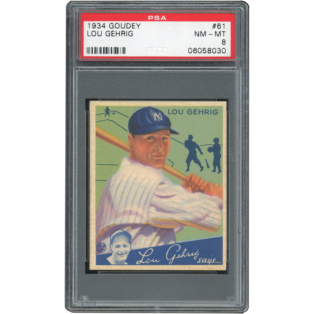 1934 Goudey Lou Gehrig #61.
