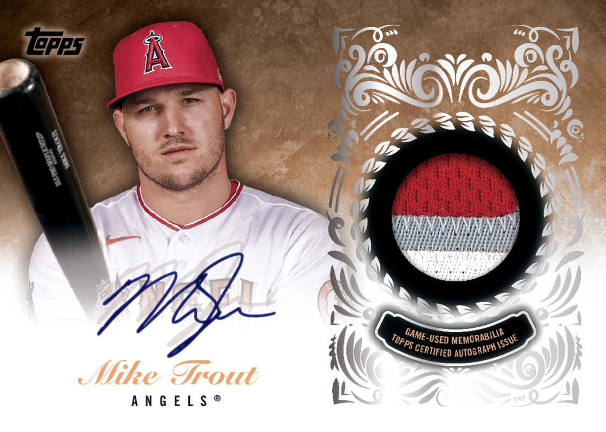 Topps 2022 Series 2 Mike Trout Auto Relic card.