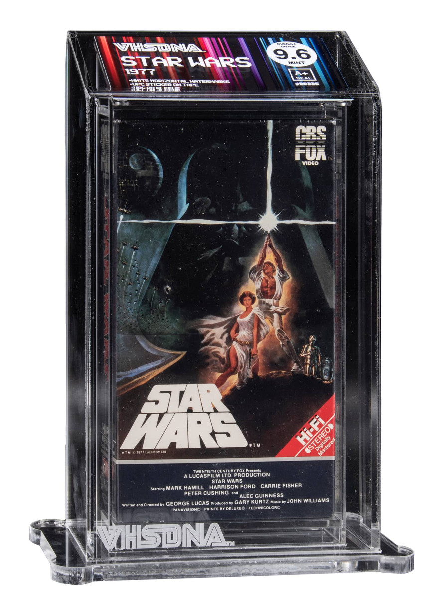 A copy of "Star Wars," graded 9.6 by VHSDNA, sold for $56,000 at Goldin Co.