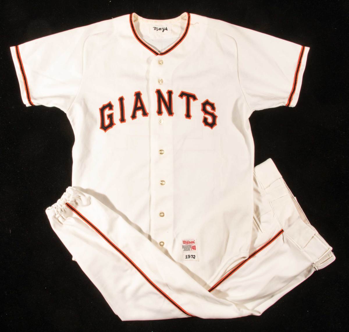 1972 Willie Mays home jersey.