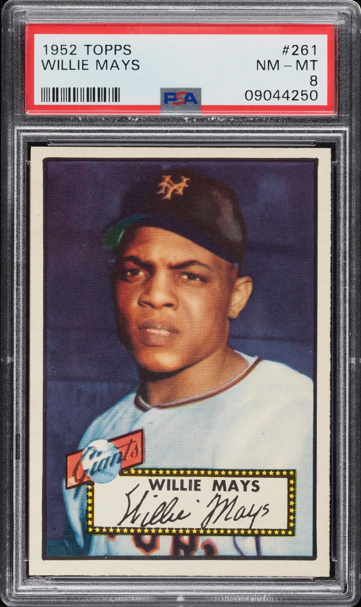 1952 Topps Willie Mays rookie card graded PSA 8.