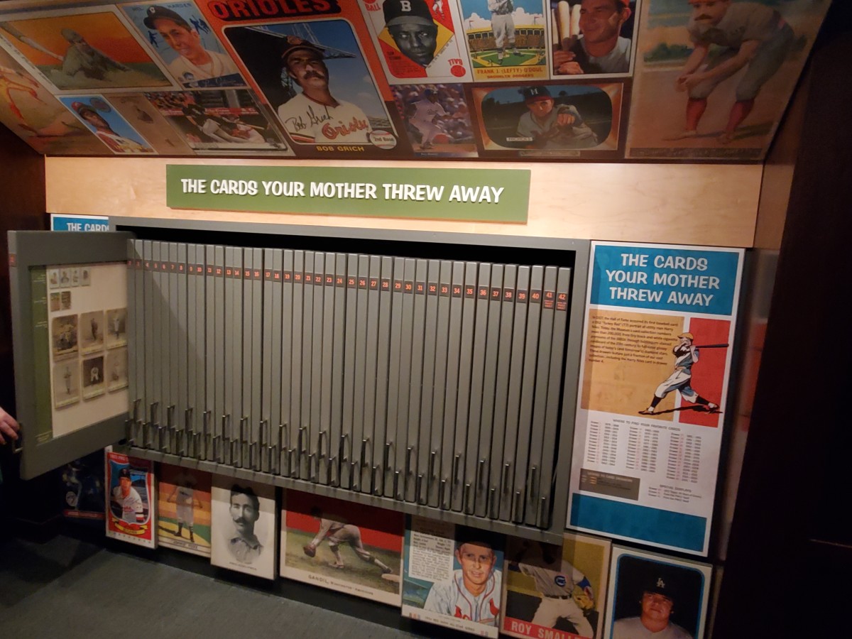 The Baseball Hall of Fame features multiple exhibits on baseball cards.
