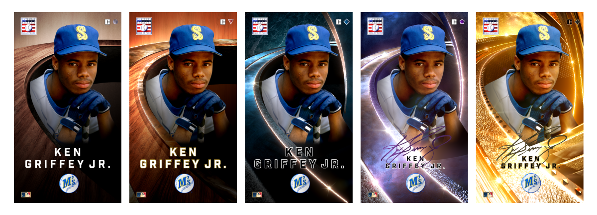 Rare Ken Griffey Jr. NFTs from the Baseball Legends Series.