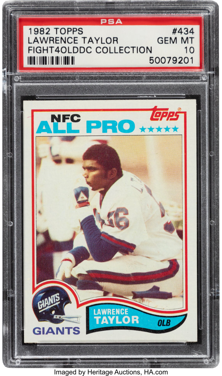 1982 Topps Lawrence Taylor rookie card.