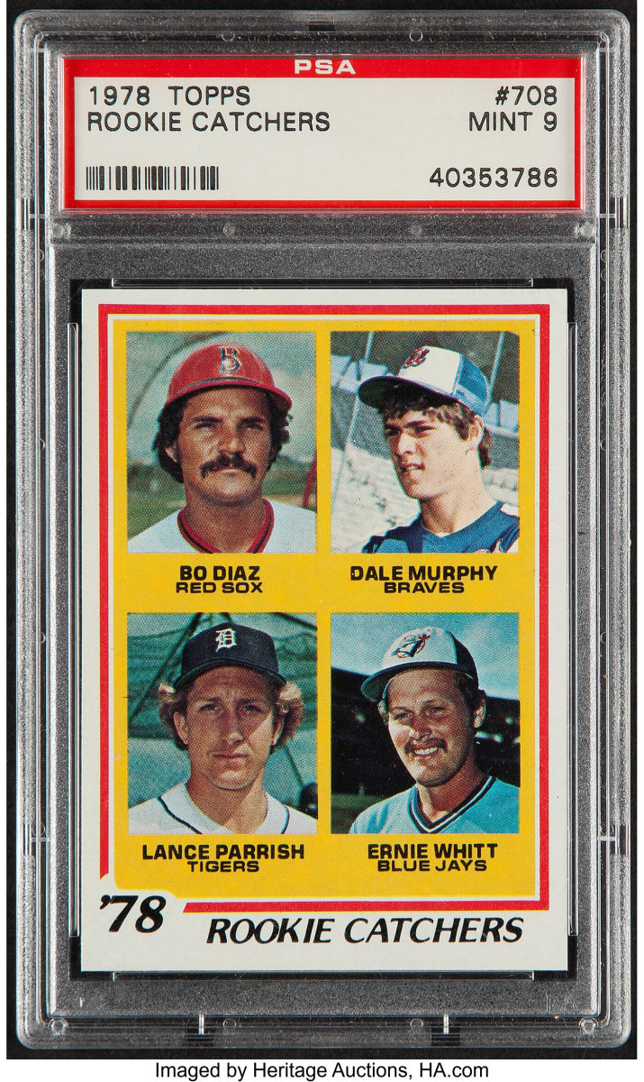 1978 Topps rookie card featuring Lance Parrish and Dale Murphy.