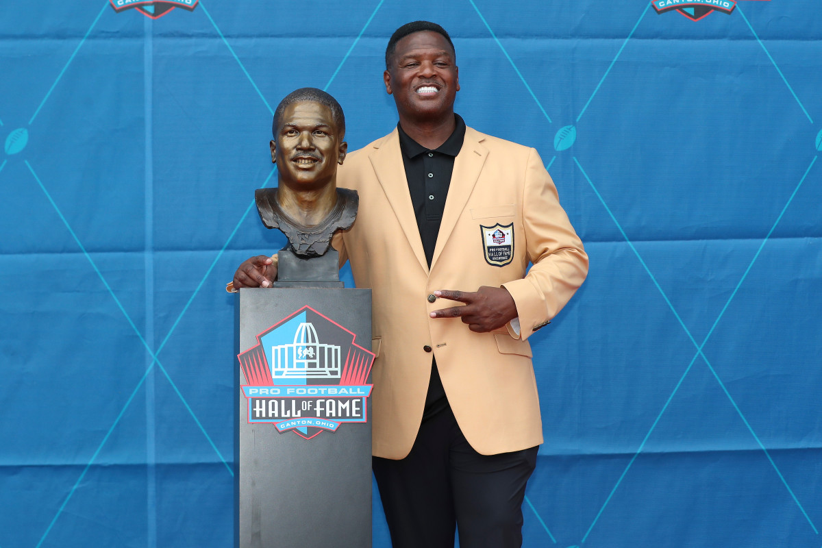 Green Bay Packers star LeRoy Butler during his induction into the Pro Football Hall of Fame.