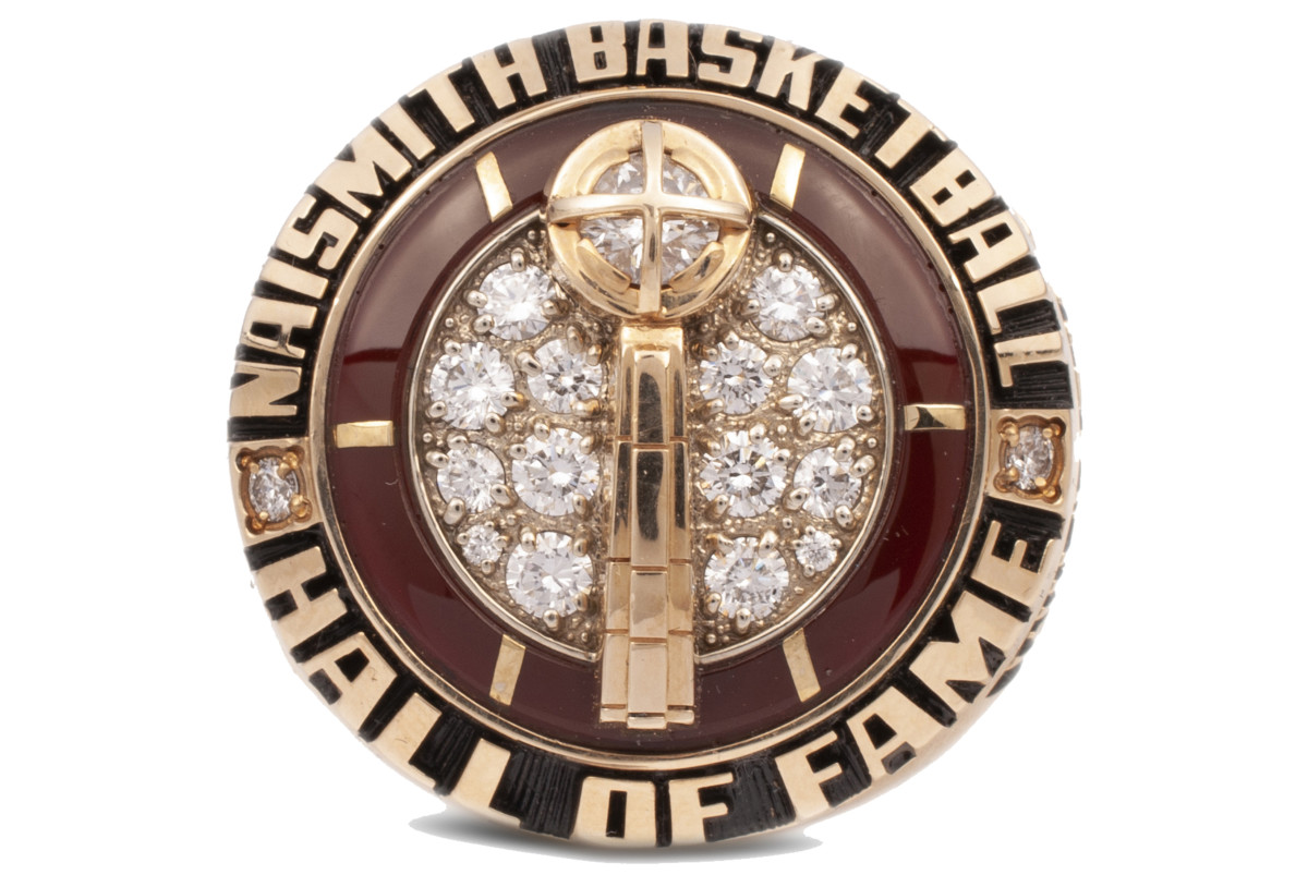 Basketball Hall of Fame ring presented to Bill Russell in 1979.