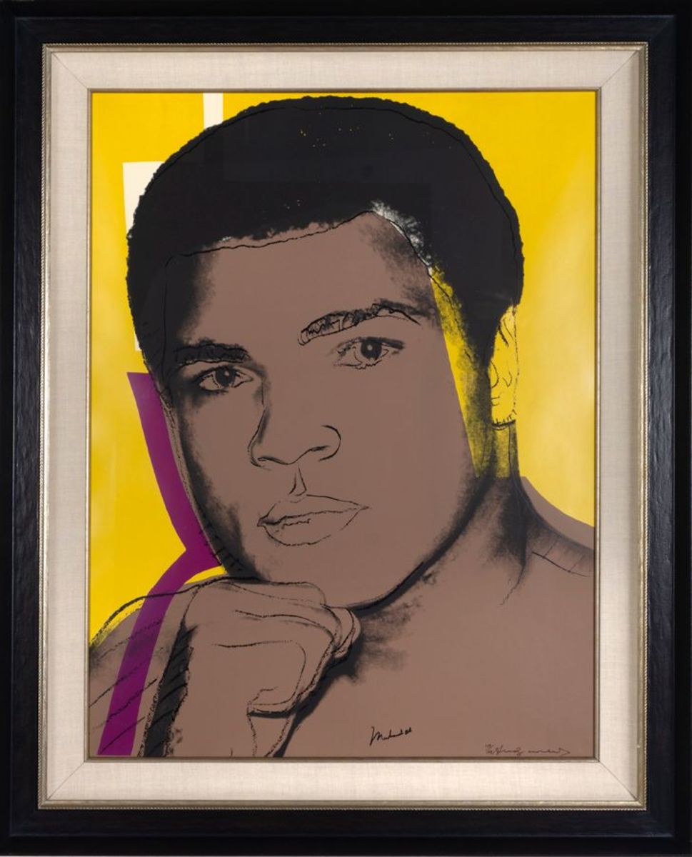 A Muhammad Ali painting by Andy Warhol.