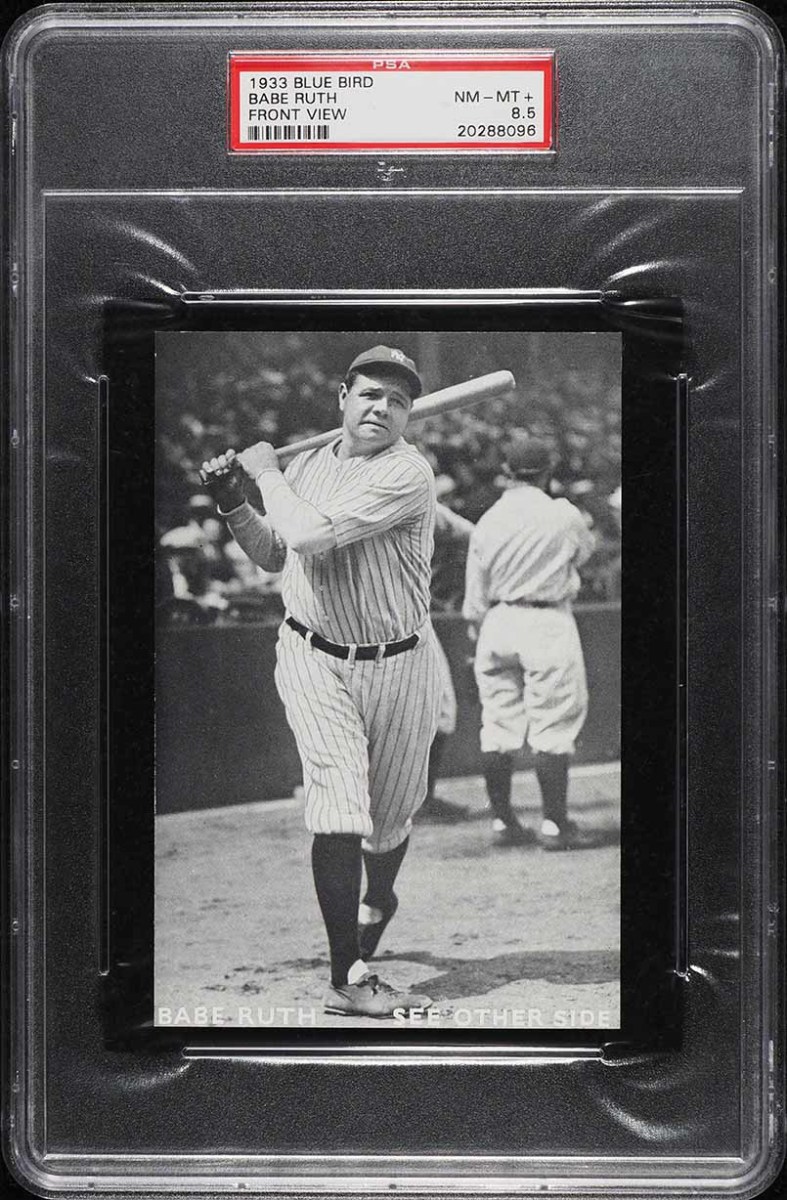 1933 Blue Bird Babe Ruth card.