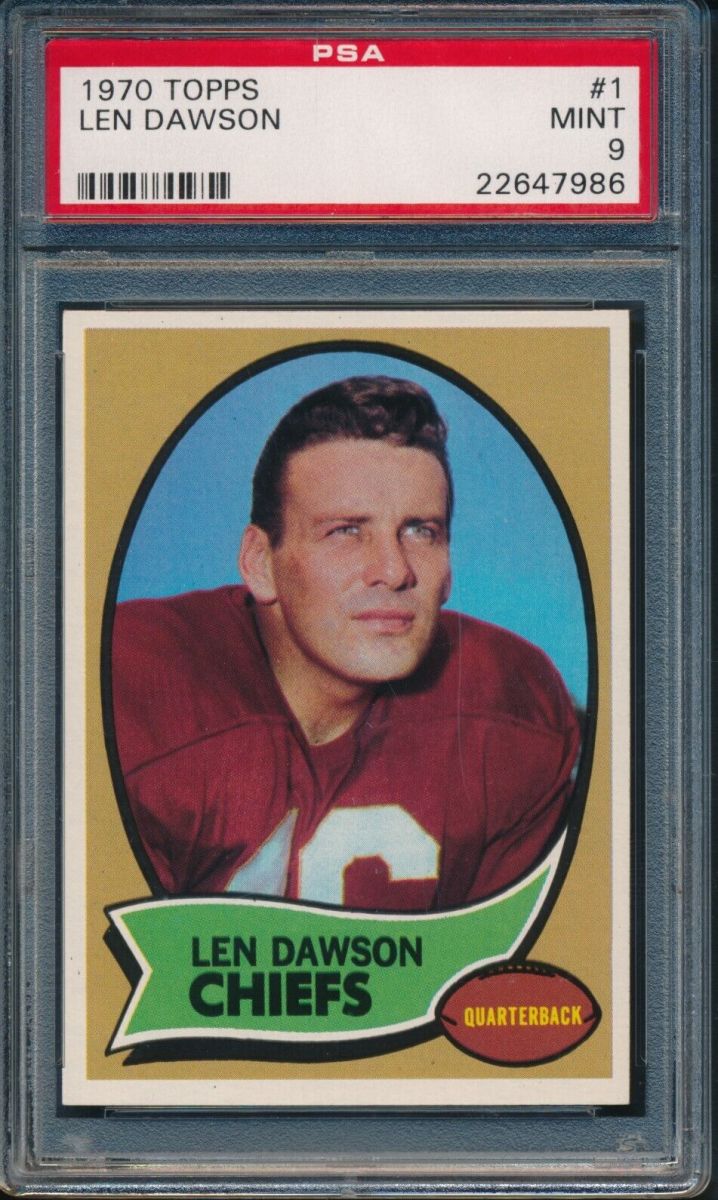 1970 Topps Len Dawson card.