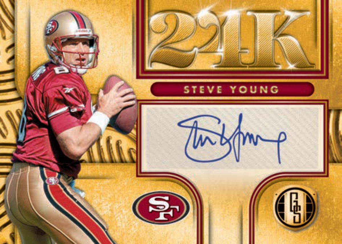 2022 Panini Gold Standard Steve Young 24K auto card.