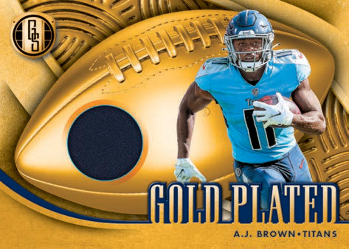 2022 Panini Gold Standard Gold Plated A.J. Brown relic card.
