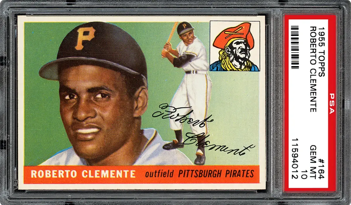 1955 Topps Robert Clemente card, graded PSA 10.