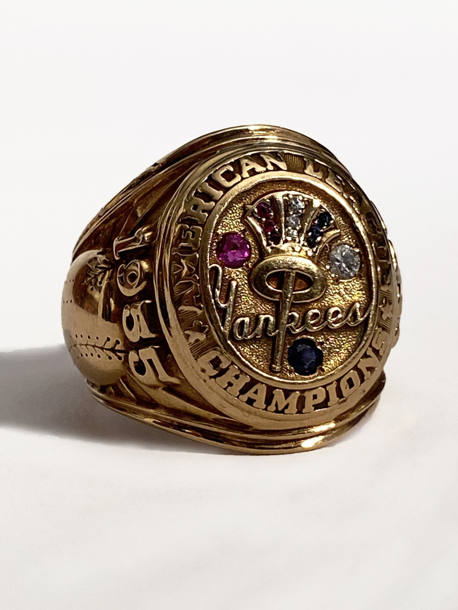 1955 American League Championship ring presented to Mickey Mantle.