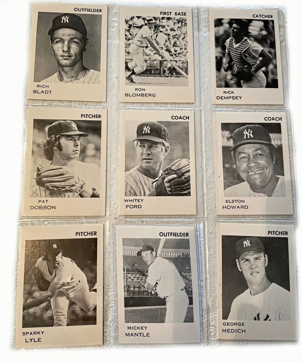 A 1974 Syracuse Chiefs card set featuring New York Yankees stars.