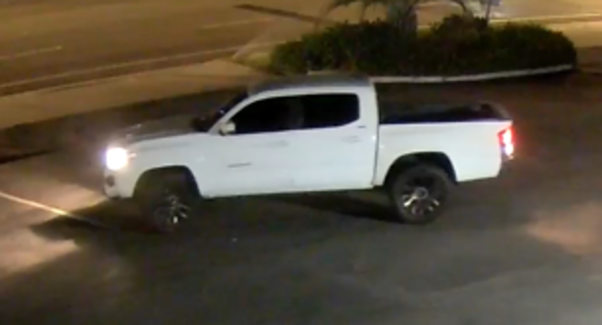 Truck used in the theft of sports cards from the GTS Distribution warehouse in Anaheim, Calif.