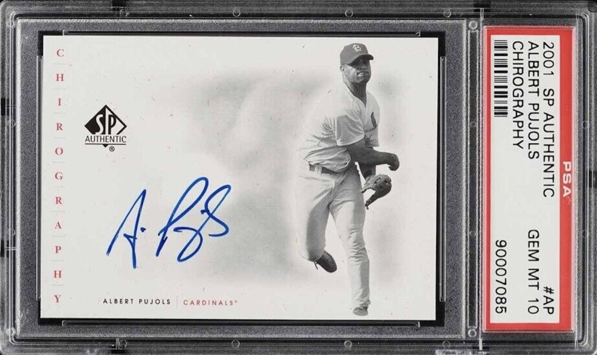 2001 SP Authentic Albert Pujols Chirography card.