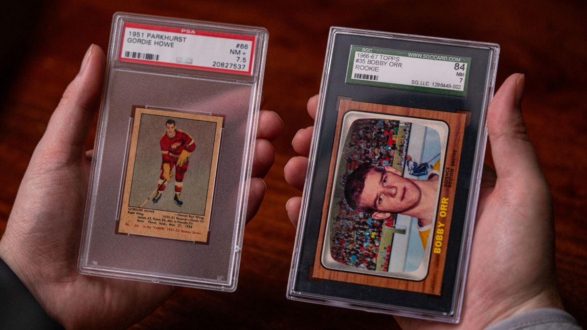 Gordie Howe and Bobby Orr cards.