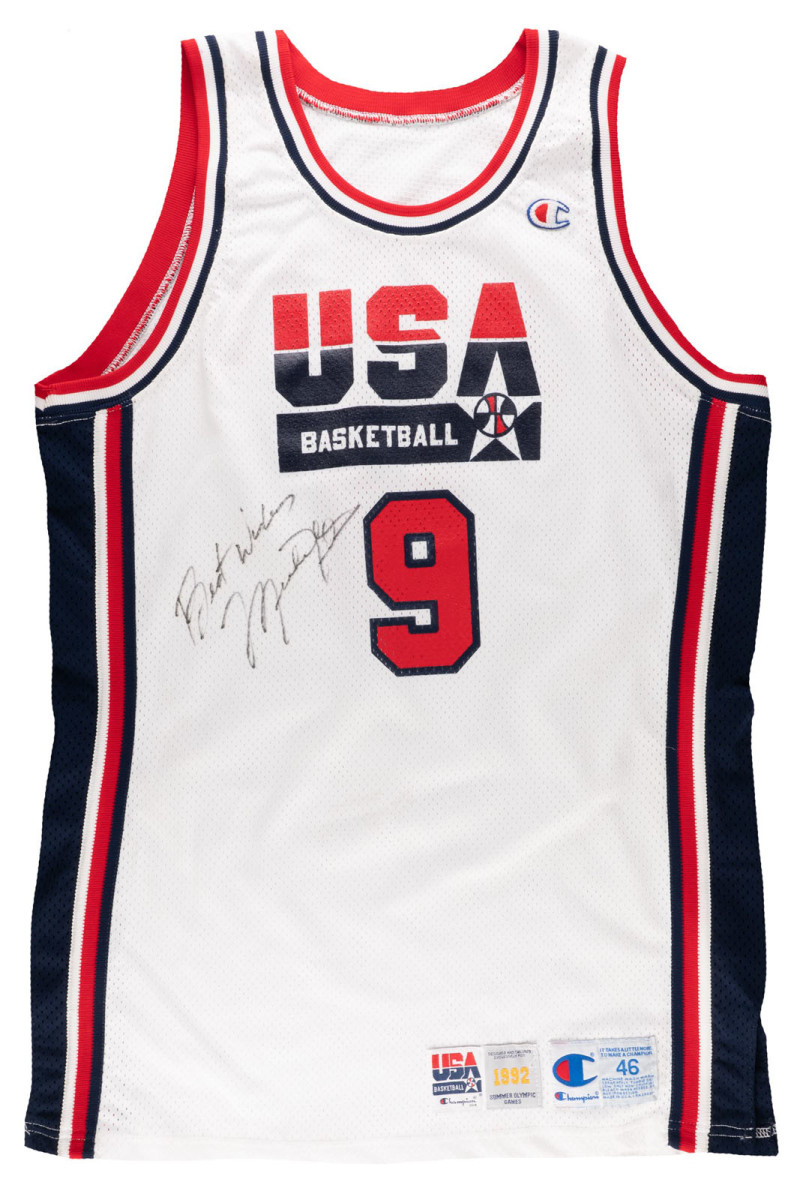 Signed Michael Jordan game-worn Dream Team jersey.