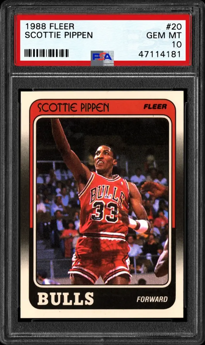 1988-89 Fleer Scottie Pippen rookie card.
