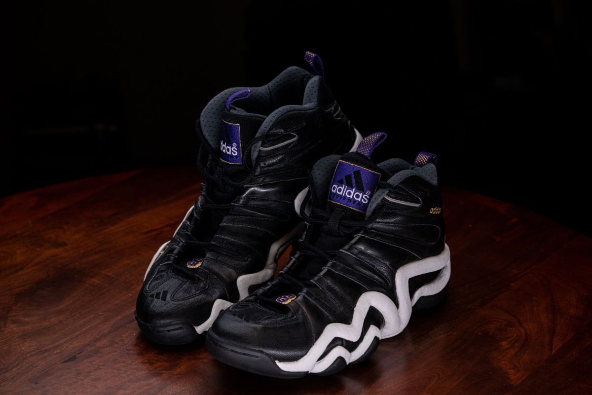A pair of 1998 Kobe Bryant All-Star Game Crazy 8 game-worn sneakers from Bryant’s first All-Star Game.