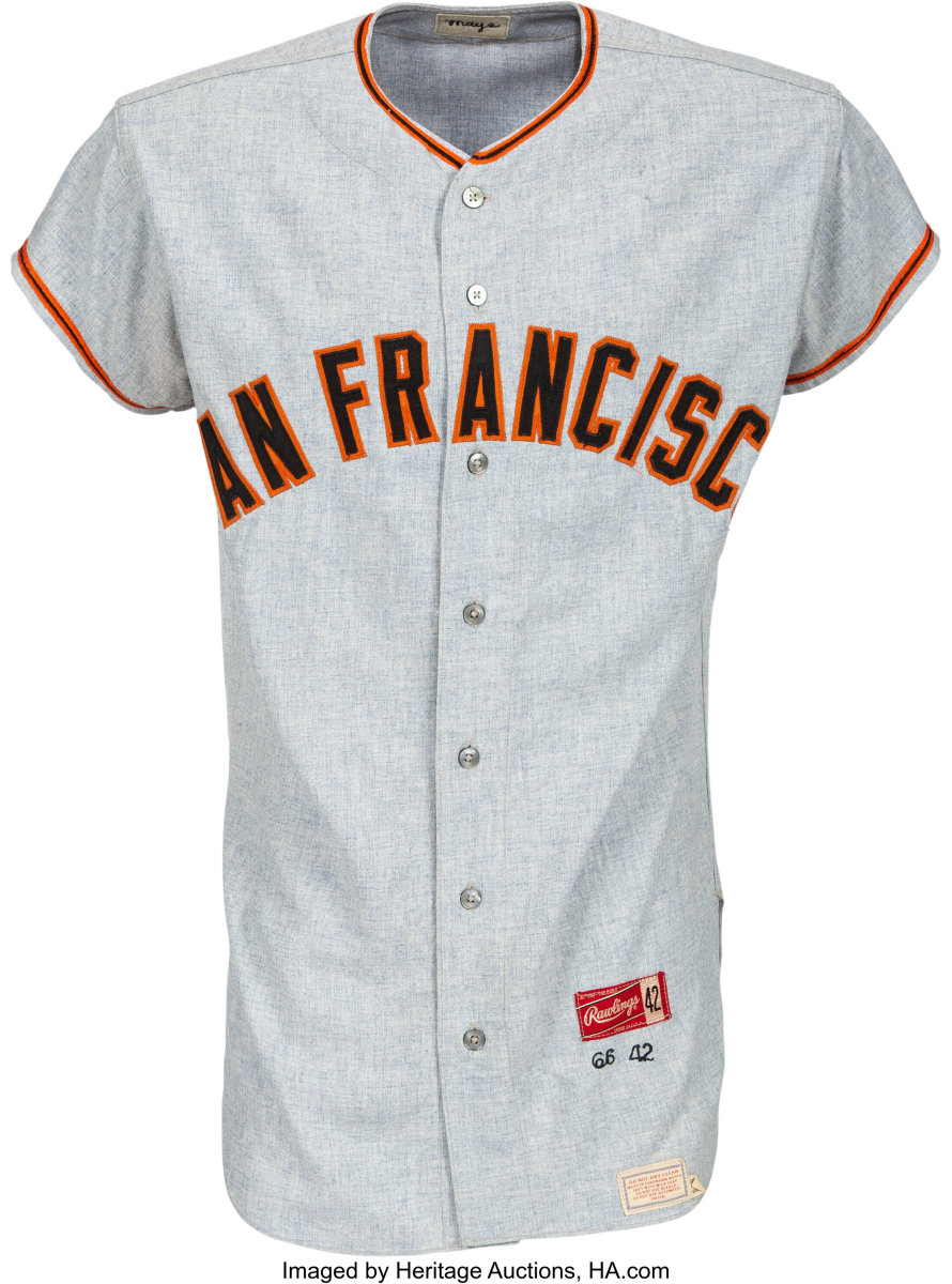 Willie Mays game-used jersey from 1966.