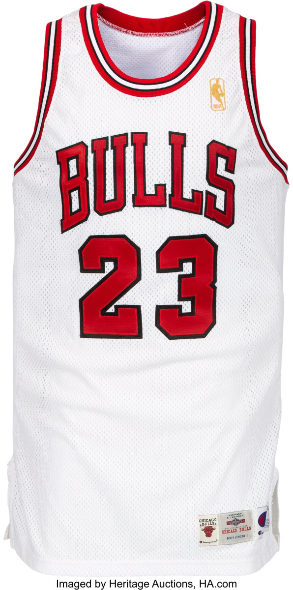Michael Jordan signed, game-used jersey from the 1996-97 season.