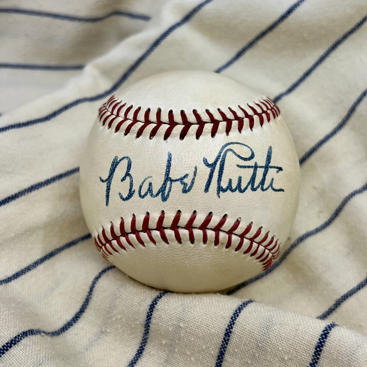 Babe Ruth-signed ball up for auction at Grey Flannel Auctions.