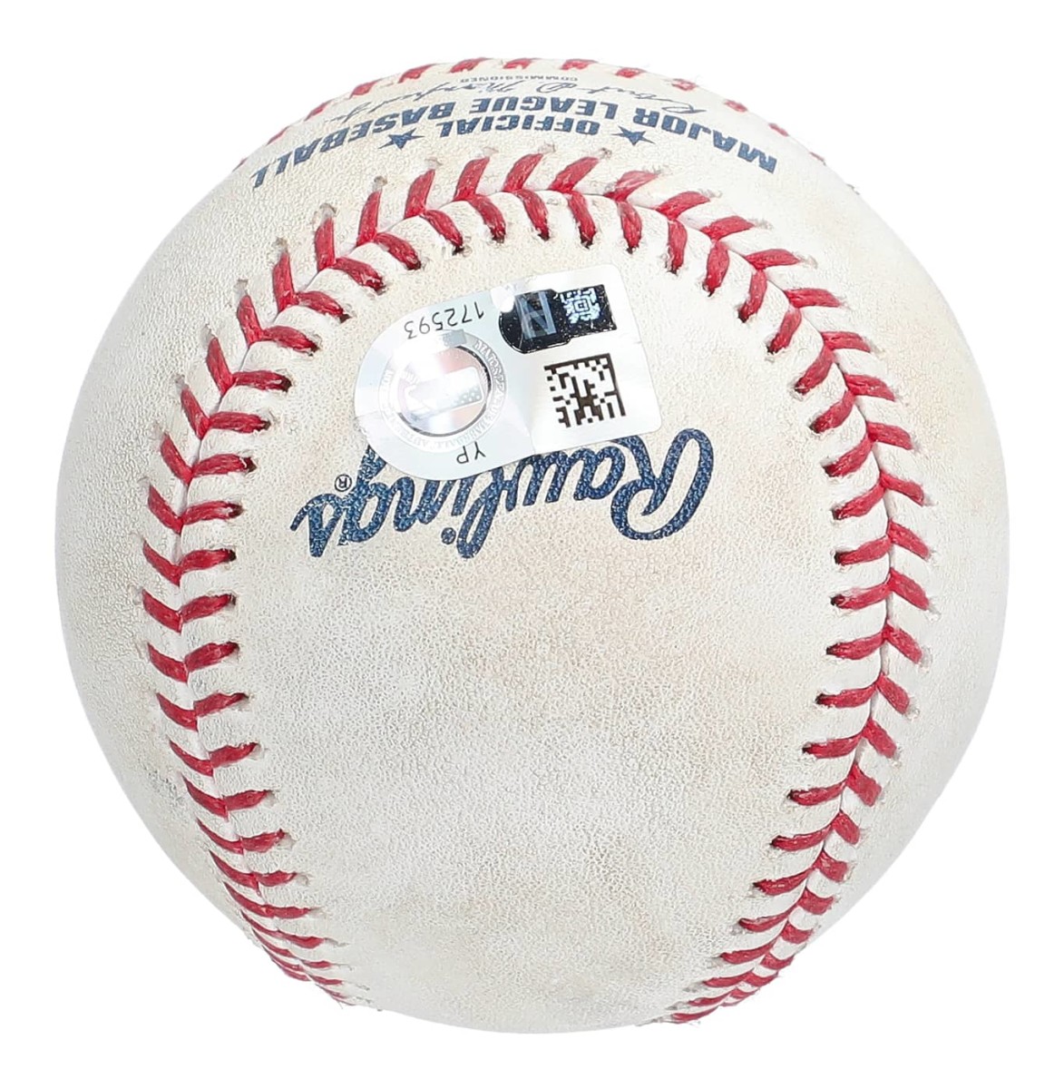 The baseball Albert Pujols hit for his 700th career home run, authenticated by Major League Baseball.