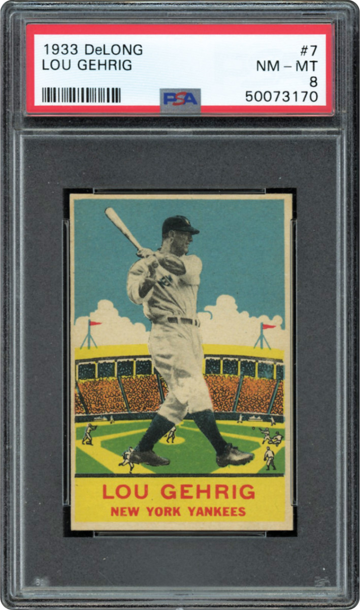1933 DeLong Lou Gehrig card.