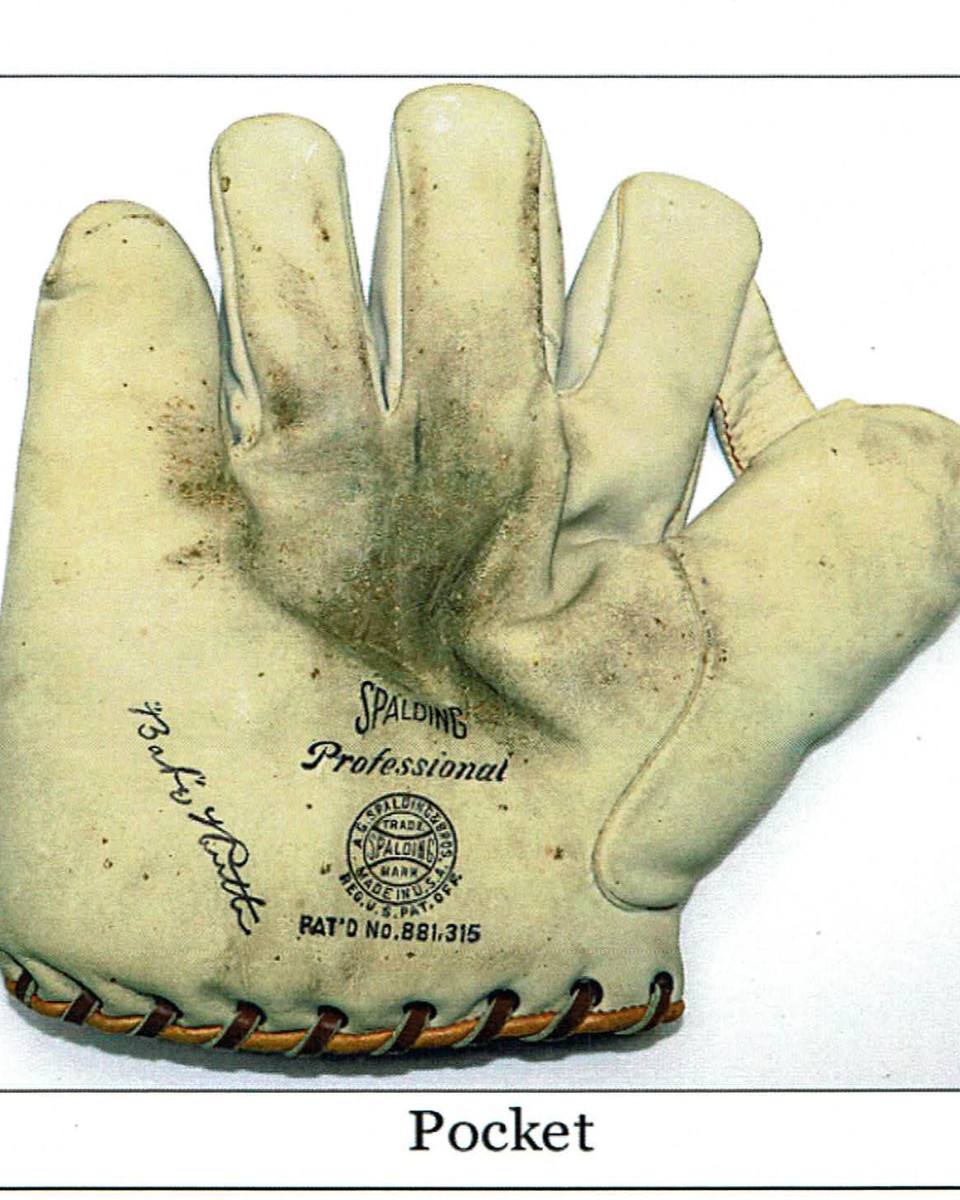 Babe Ruth glove from the 1920s gifted to friend and former MLB player/coach Jimmy Austin.