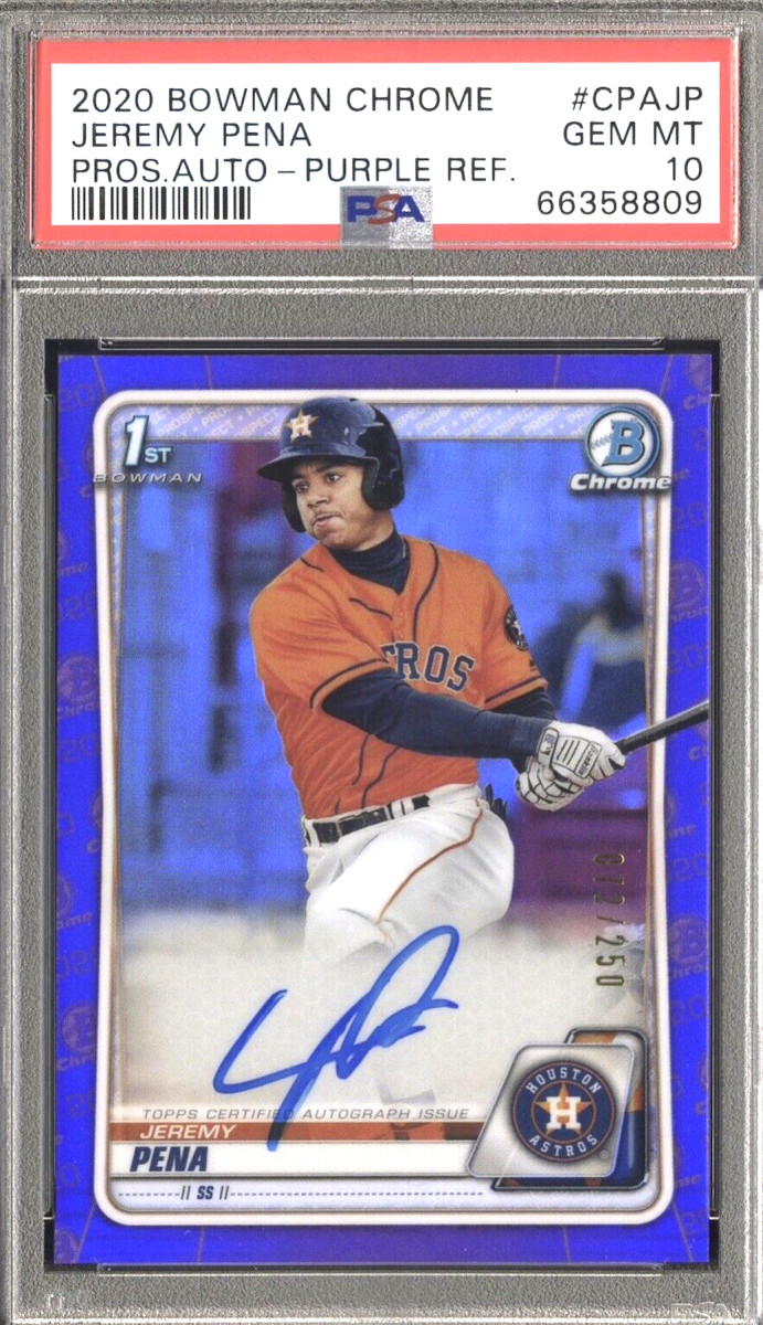 World Series MVP Jeremy Pena hot on sports collectible market