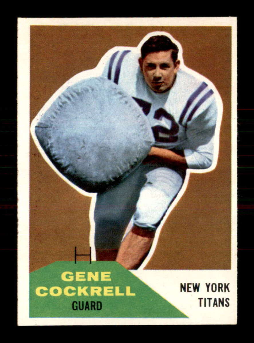 1960 Fleer Football Gene Cockrell card.