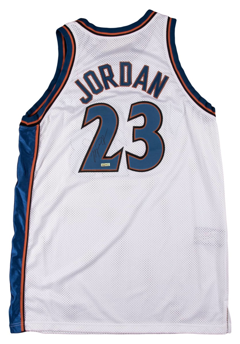 Michael Jordan Washington Wizards jersey from his final NBA season.