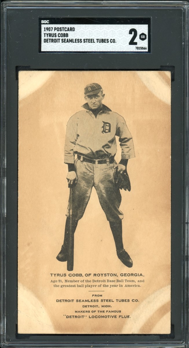 1907 Detroit Seamless Steel Tubes Ty Cobb postcard.