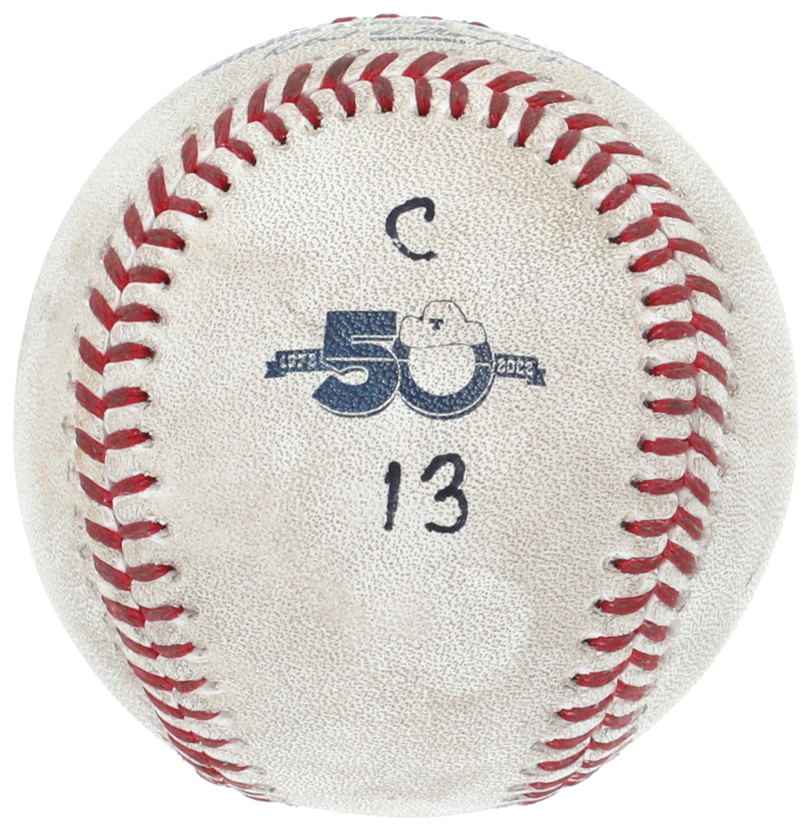 The baseball that Aaron Judge hit for his record 62nd home run.
